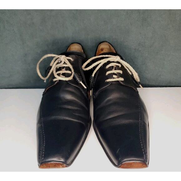 Calzoleria Toscana Made in Italy Black Dress Shoes w/Woven Laces US Mens 8 EU 41 main image 13
